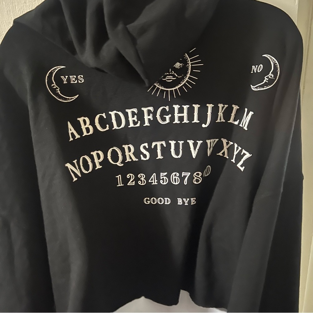 Pukka Cropped Hoodie Sweatshirt Black